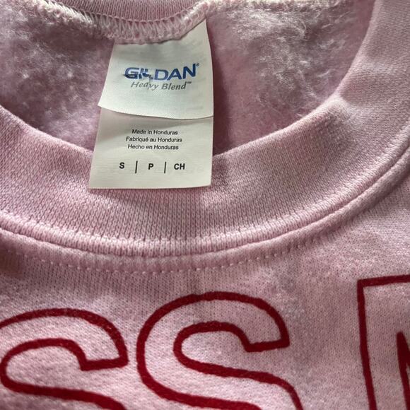 Pink Graphic Sweatshirt ,“Miss Me With That Bullshit” Crewneck • Unisex Pullover - Picture 3 of 4